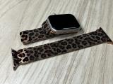 Apple Watch fém leopárd mintás szíj1