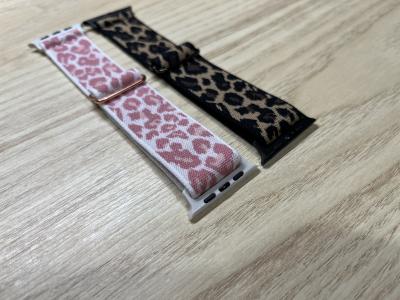 Apple Watch leopárd mintás vászon rugalmas szíj0
