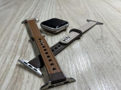 Apple Watch bőr két színű óraszíj0