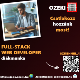 Full Stack developer - Diákmunka ősztől0