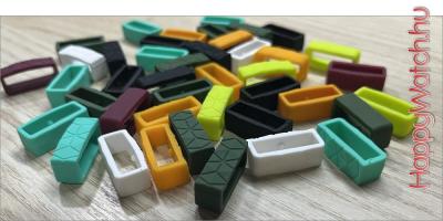Színes mintás szilikon óraszíj bújtató 20mm óraszíjhoz0